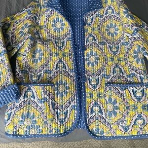 Appleseed's Floral Blue and Yellow Jacket